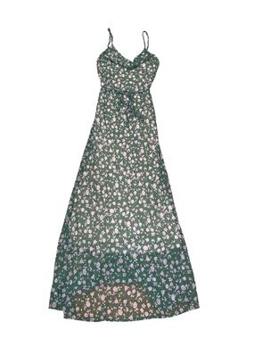 Audrey 3+1 green floral maxi dress